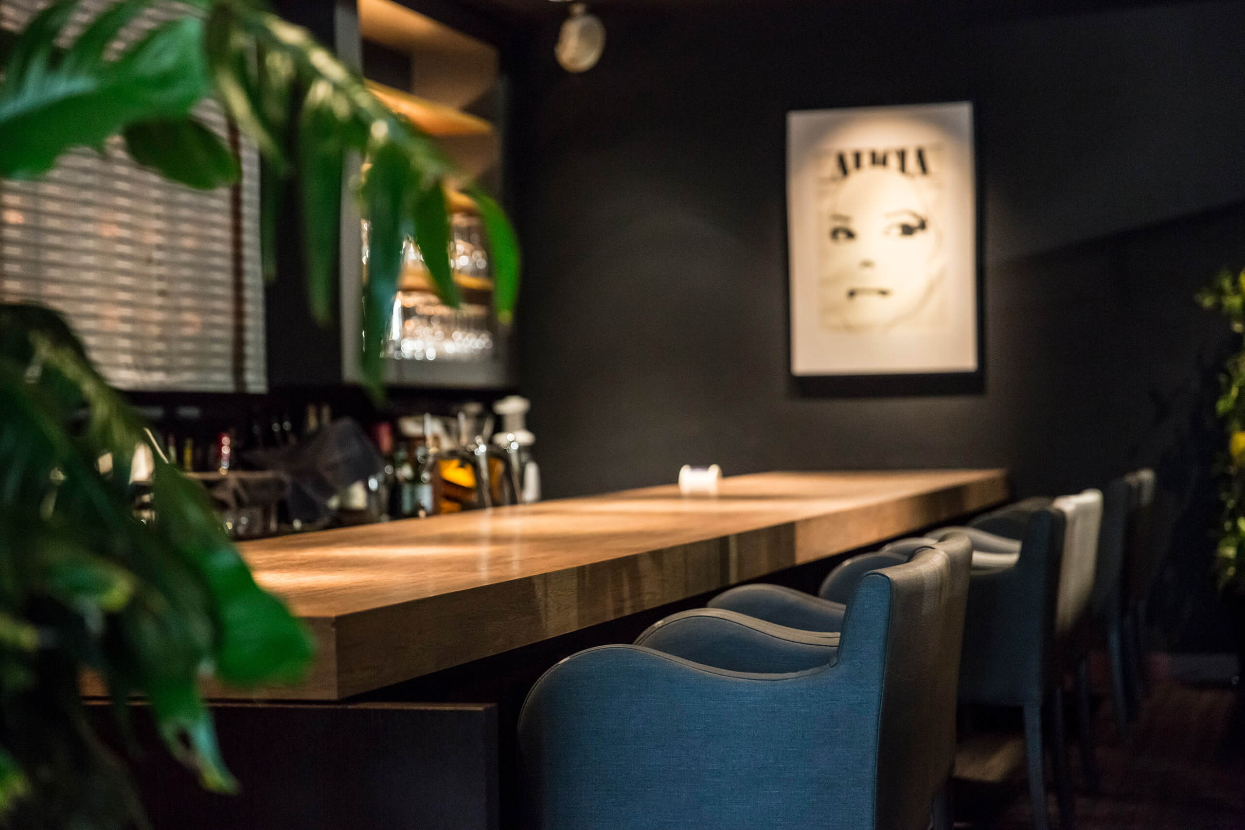 the inside of a restaurant